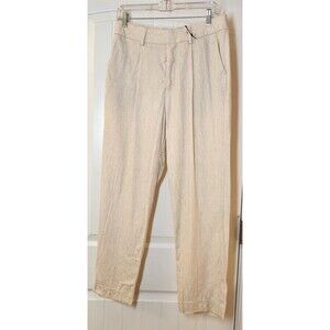 SCOTCH & SODA NWT Womens M Linen Blend Trousers Pants Beige Lightweight Relaxed